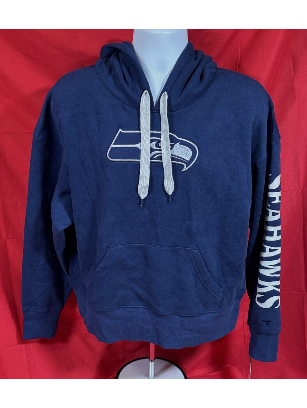 Fanatics Seattle Seahawks Elements Pace Pullover Hoodie Navy Mens Size L NWT